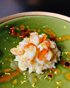 スカンピのリゾット レモン風味