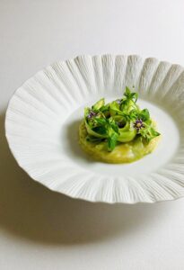 リゾット　北海道産グリーンアスパラ
